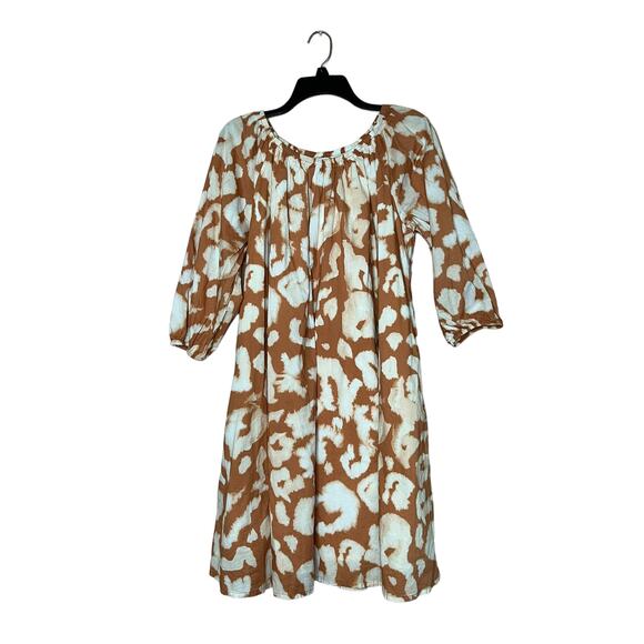 Elizabeth and James Burnt Orange Day Glow Tie Dye casual Dress sz large floral - Picture 5 of 14